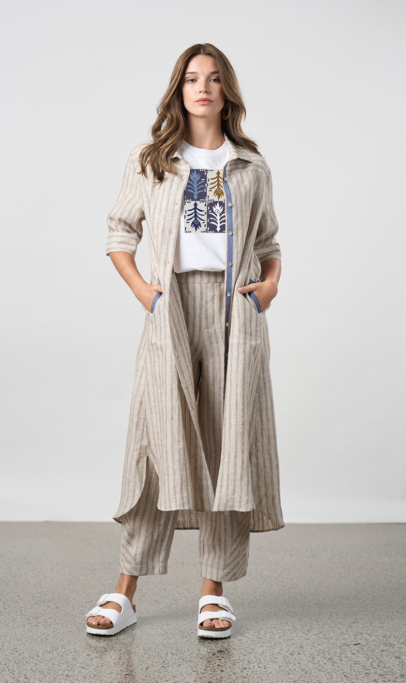 Striped Button – Front Set