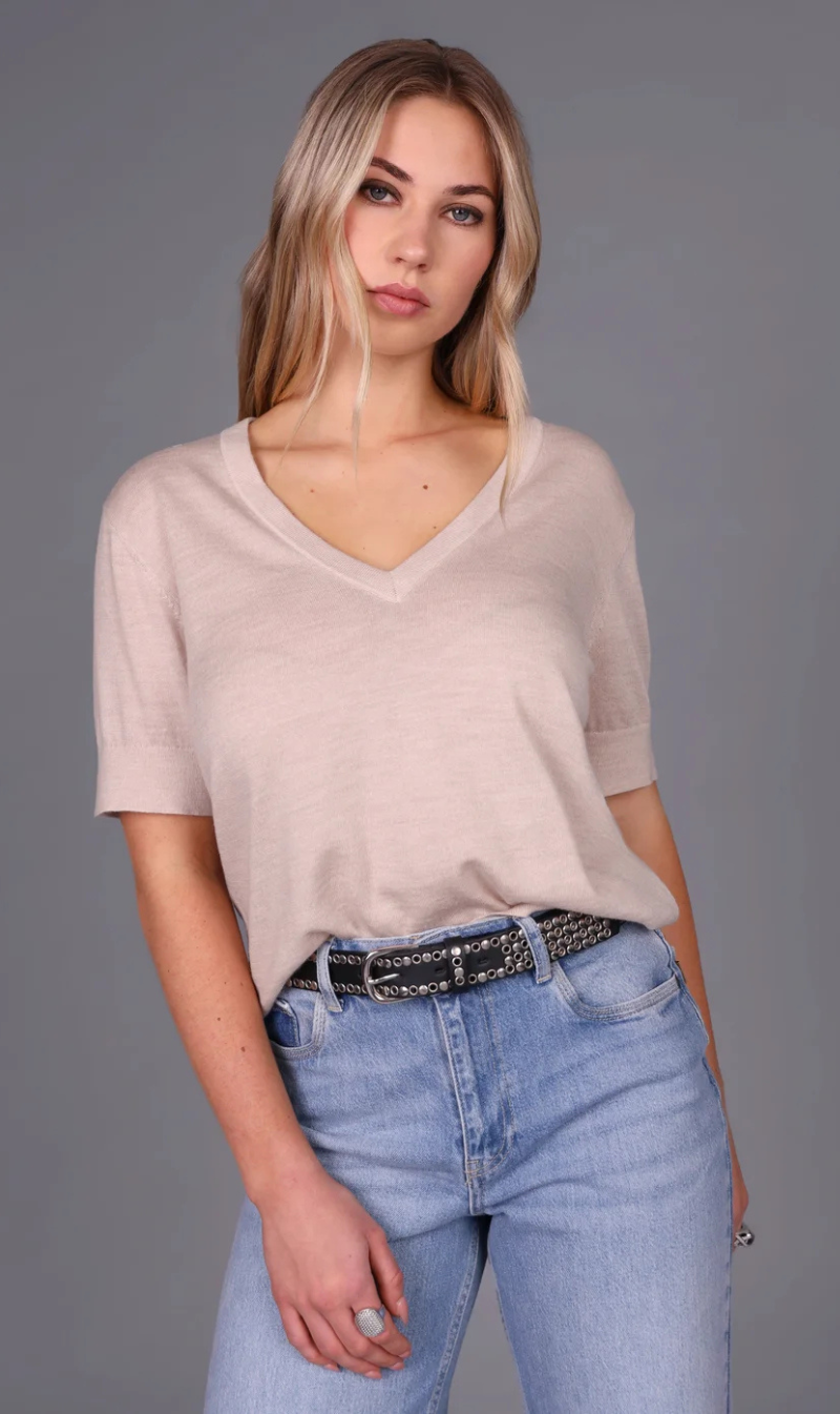 V Neck Knit Top