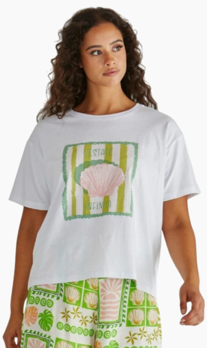 Oversized Shell Print Loungewear Set