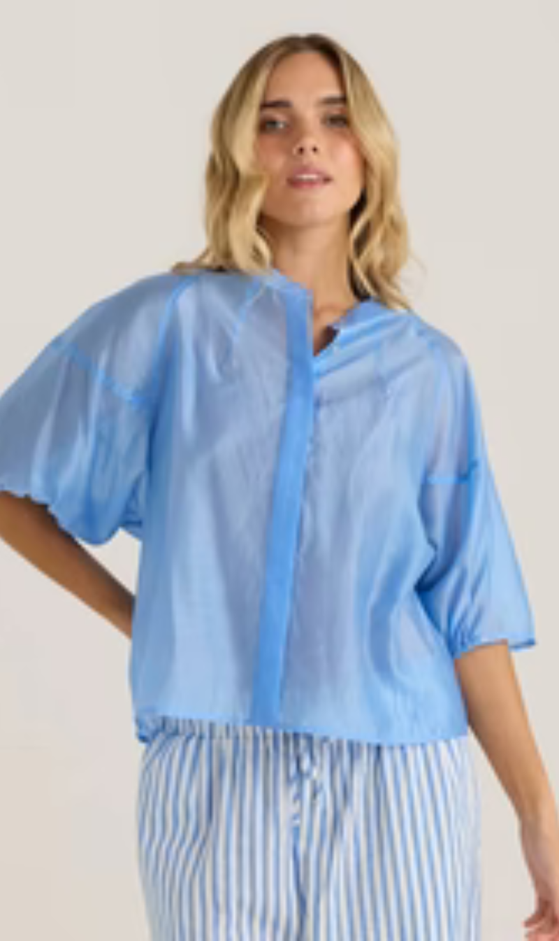 Oversized Blouse and Wide-Leg Pants Set