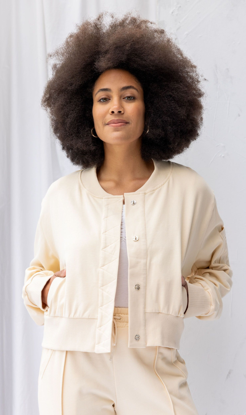 Cropped Bomber Jacket