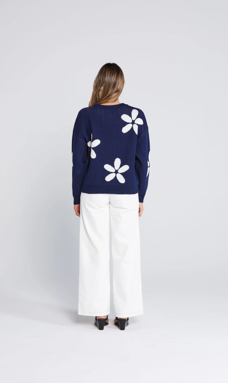 Floral oversized sweater
