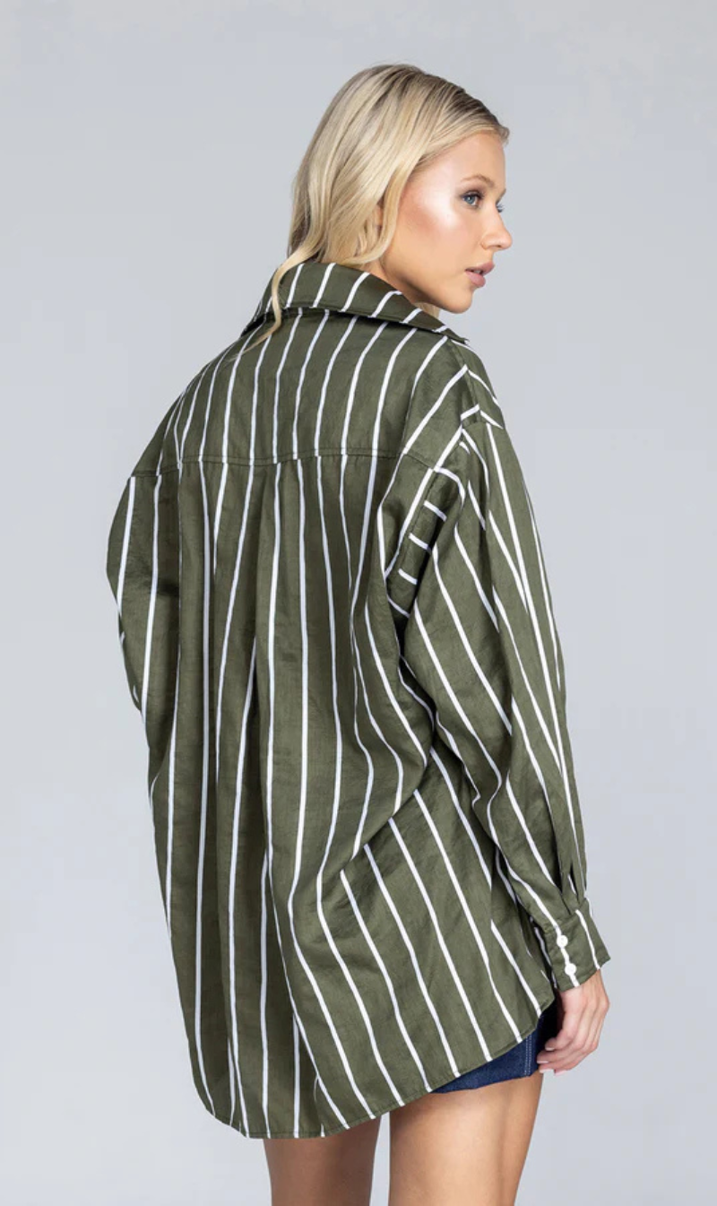 Women’s Striped Oversized Shacket