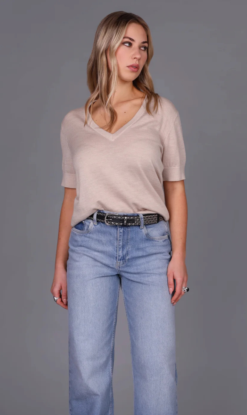 V Neck Knit Top