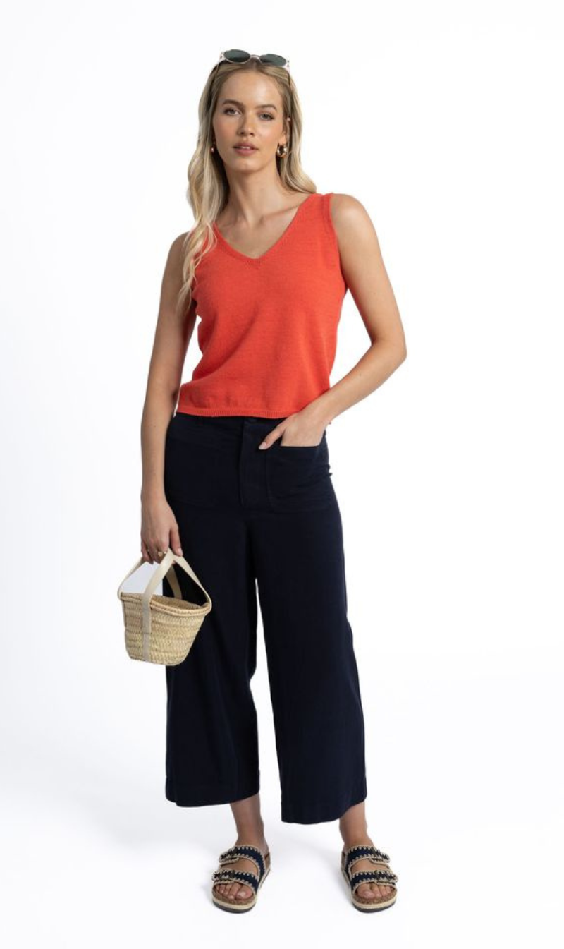 Women’s Cropped V-Neck Tank
