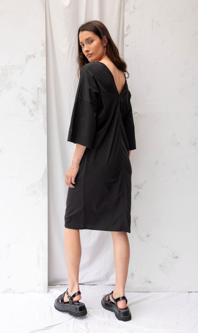 Oversized Midi V-Neck Dress
