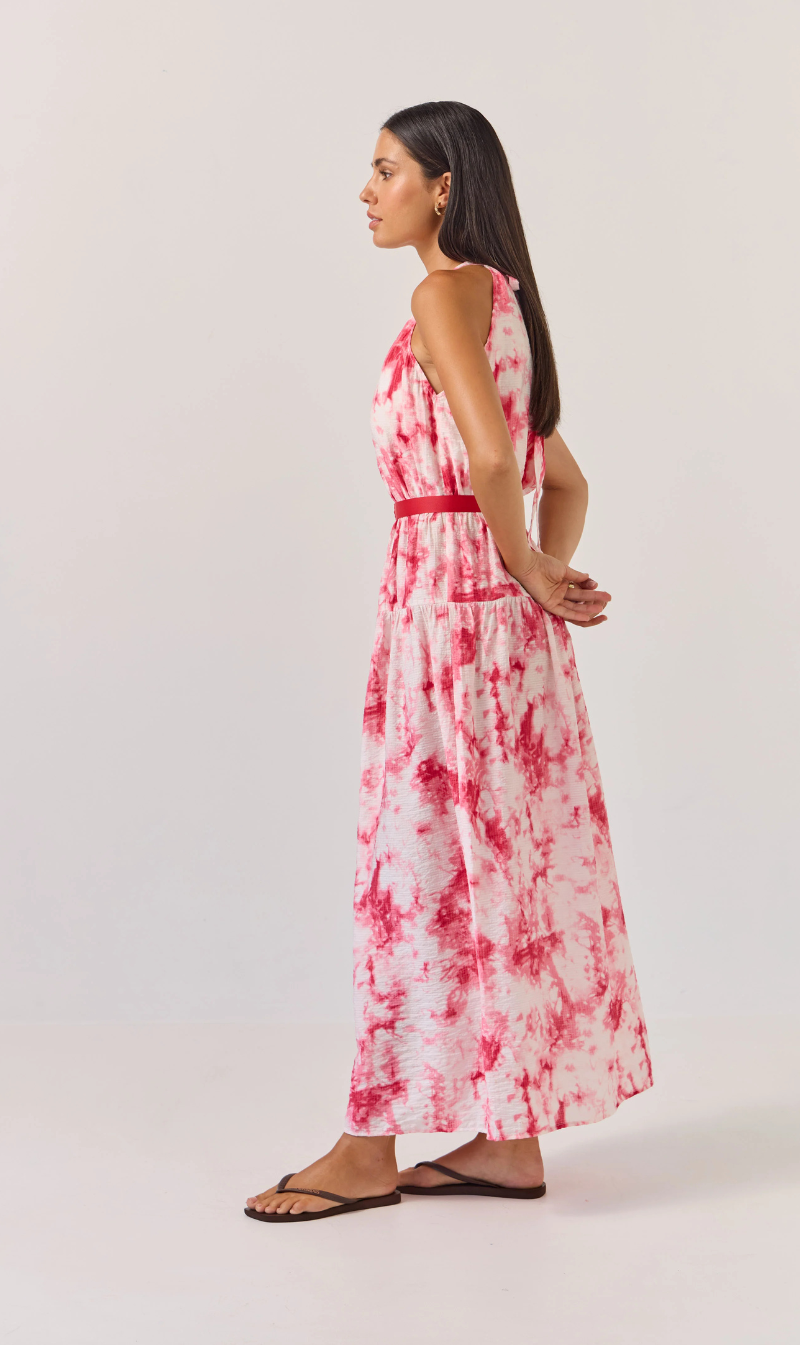 Halter Tiered Maxi Dress
