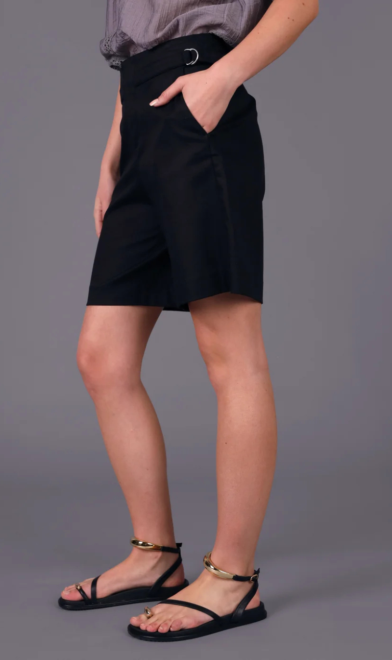 High-waisted Ringed Shorts