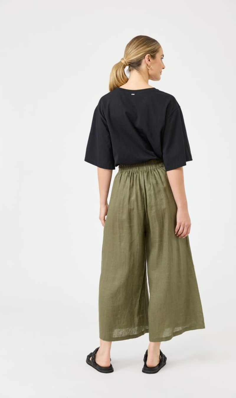 Women’s Elastic-Waist Cropped Culottes