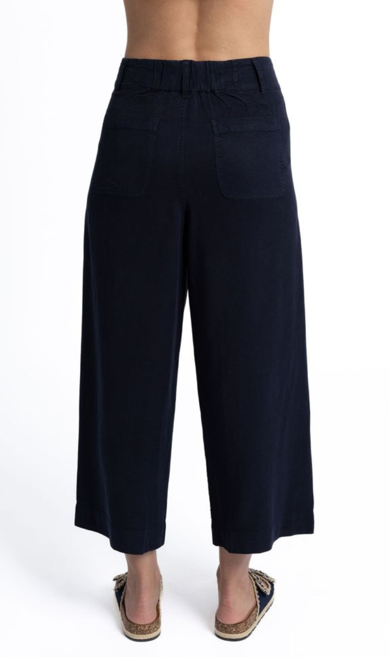 High-rise cropped wide pants