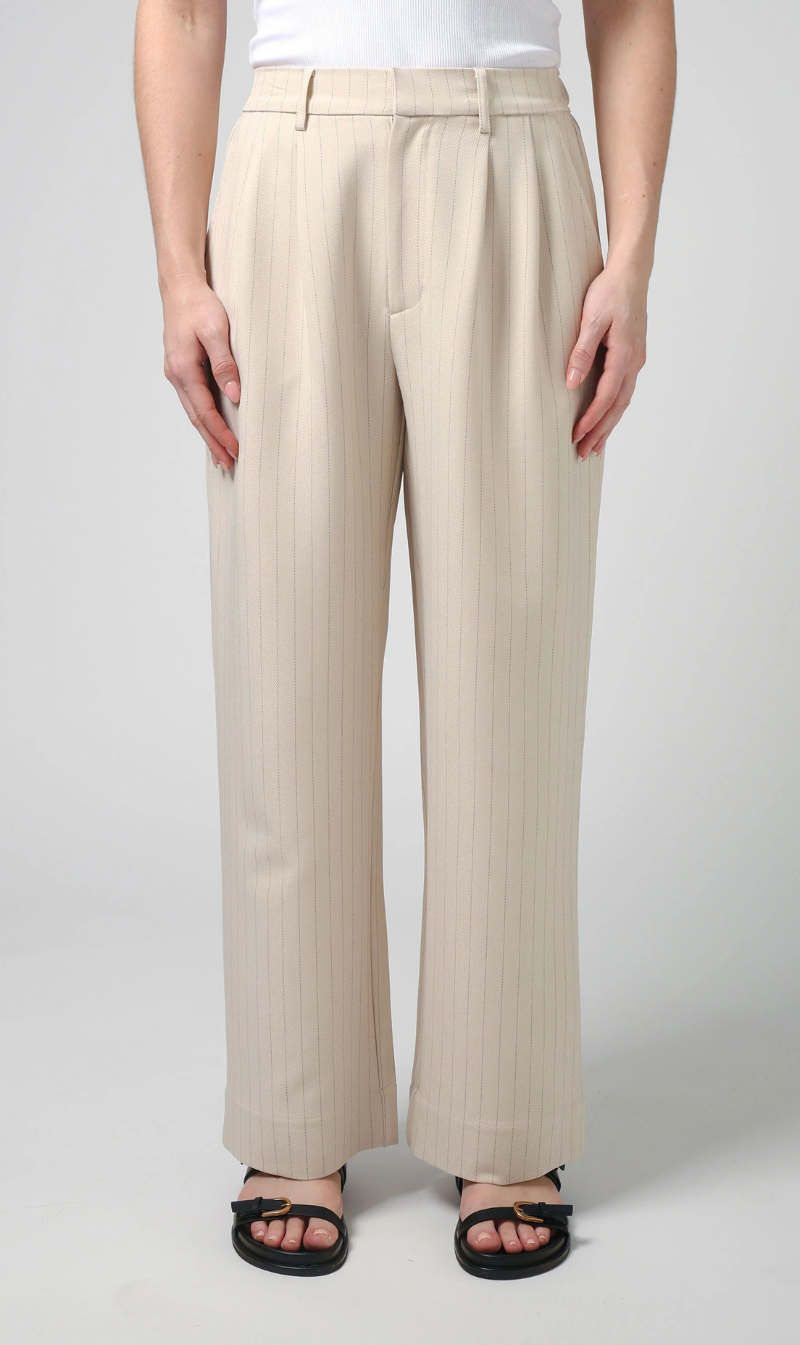 Women’s wide-leg pinstripe trousers