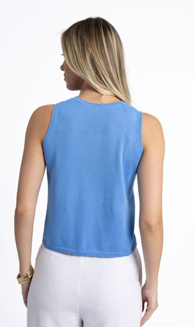 Cropped Sleeveless Crew Top