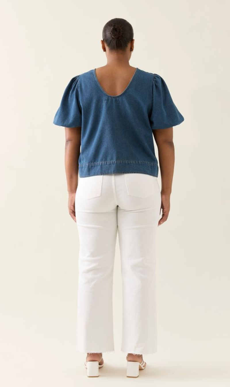 Women’s Puffed Sleeve Cropped Top