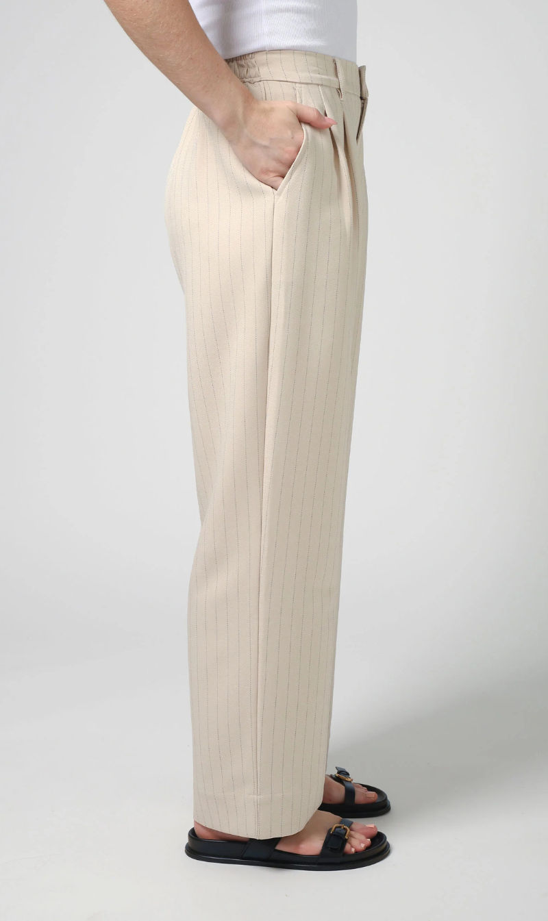 Women’s wide-leg pinstripe trousers